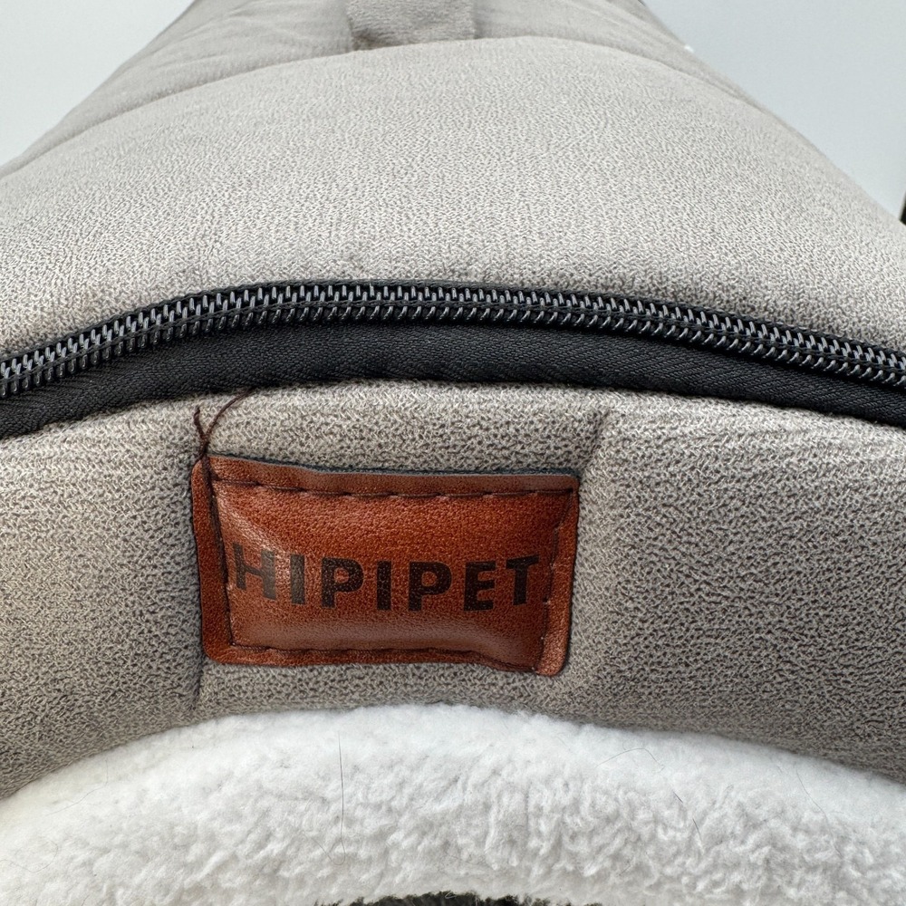 Gray Plush Tunnel Cat Bed with Removable Cushion - Picture 9 of 15